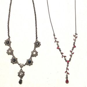 2 (Two) 1928 Vintage Insired Crystal Y Drop Necklace's